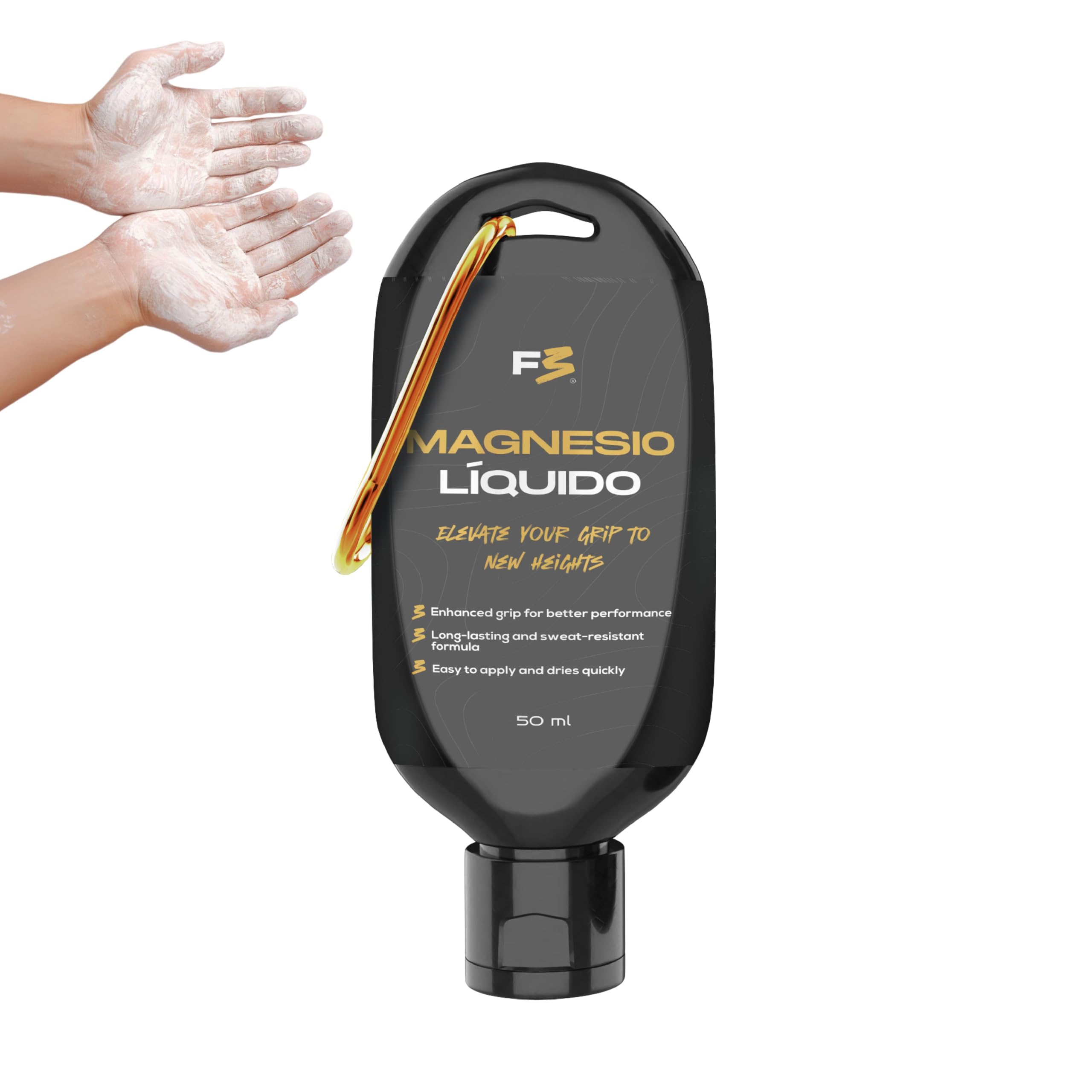 F3RALS® MAGNESIO LÍQUIDO | Liquid Chalk para Agarre Escalada, Boulder, Calistenia, Padel, Pesas y Tenis – Secado Rápido, Sin Polvo, Alta Resistencia y Fácil de Limpiar — view 9