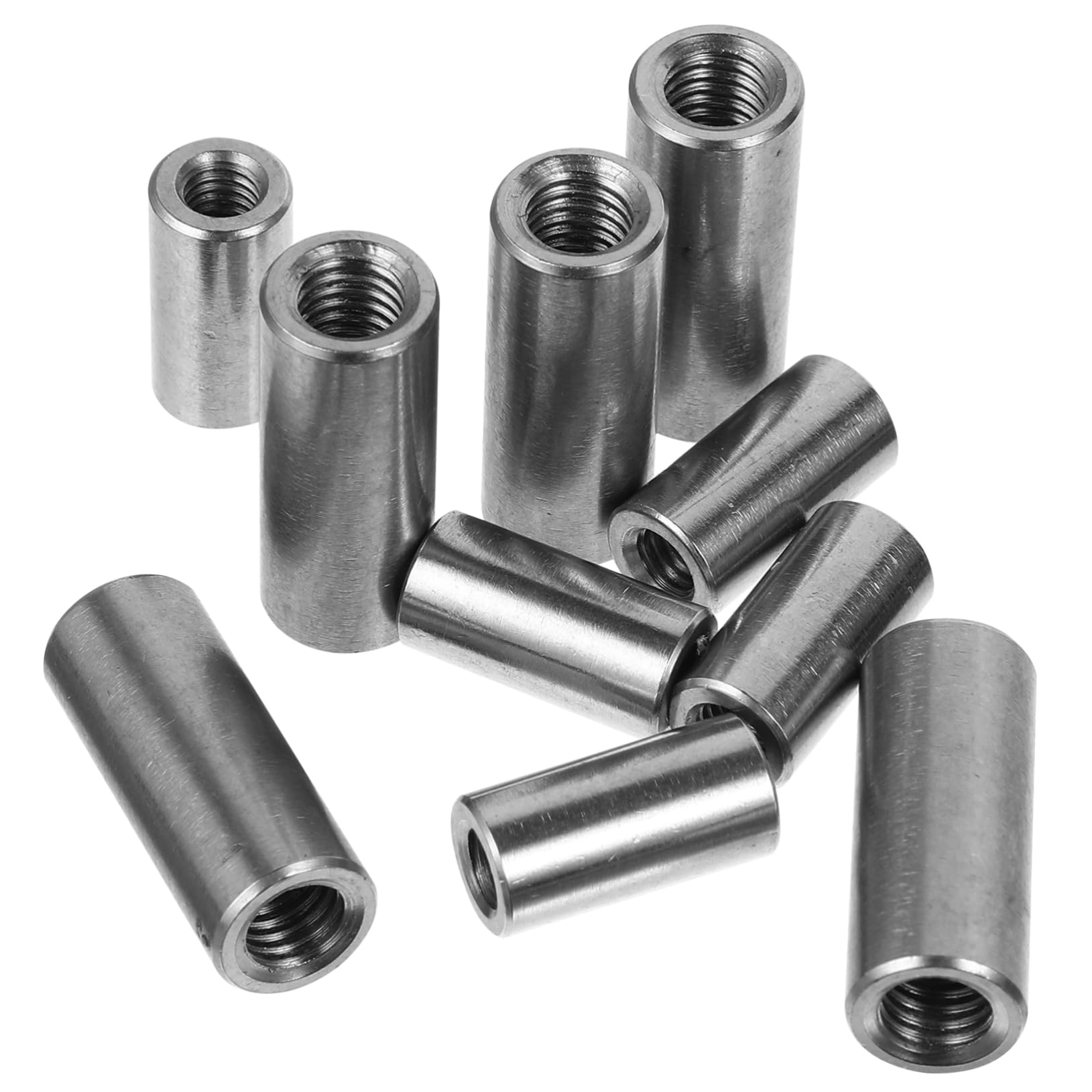 Unomor 10pcs Stainless Steel Extended Welding Nut Nut and Bolt Set Thread Rod Bar