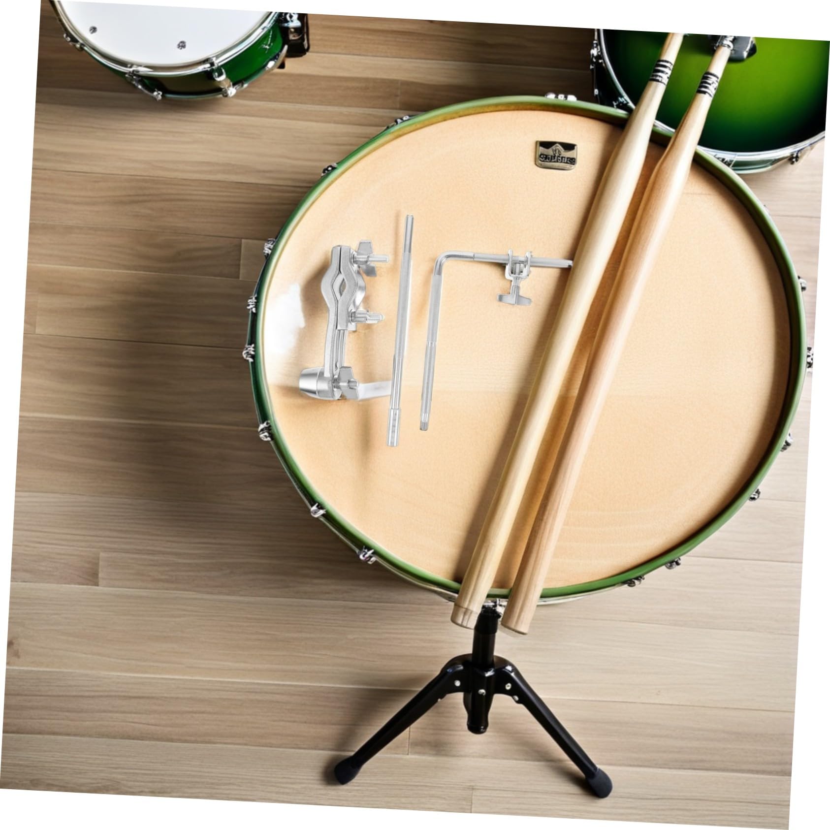 SUPVOX Supporto Per Batteria Jazz in Metallo Staffa Per Campanaccio Con Asta Morsetto Per Tom Clip Di Estensione Per Rack Per Batteria Accessorio Per Strumenti Percussione Per Studio e Li