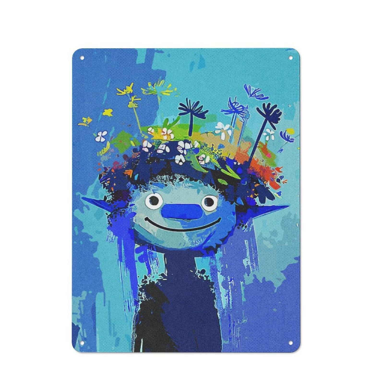 Junmoney Smile Children Paint Tin Sign 40X30cm For Living Room Wall, Retro Wall Decor, A Decorative Metal Sign For Living Rooms And Feature Walls