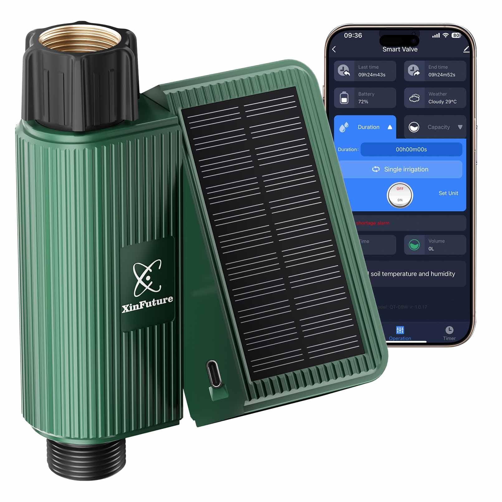Amazon.com: Smart WiFi Solar Sprinkler Timer, XinFuture Water