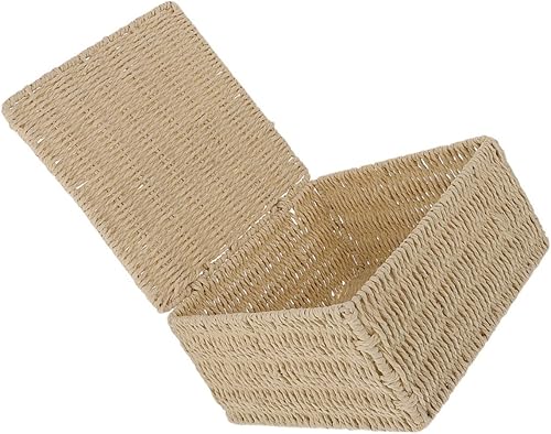 CHILDWEET Cesta de almacenamiento de mimbre beige de 59.1 in con tapa, cesta multiusos para el hogar, niños, oficina, decoración, organización