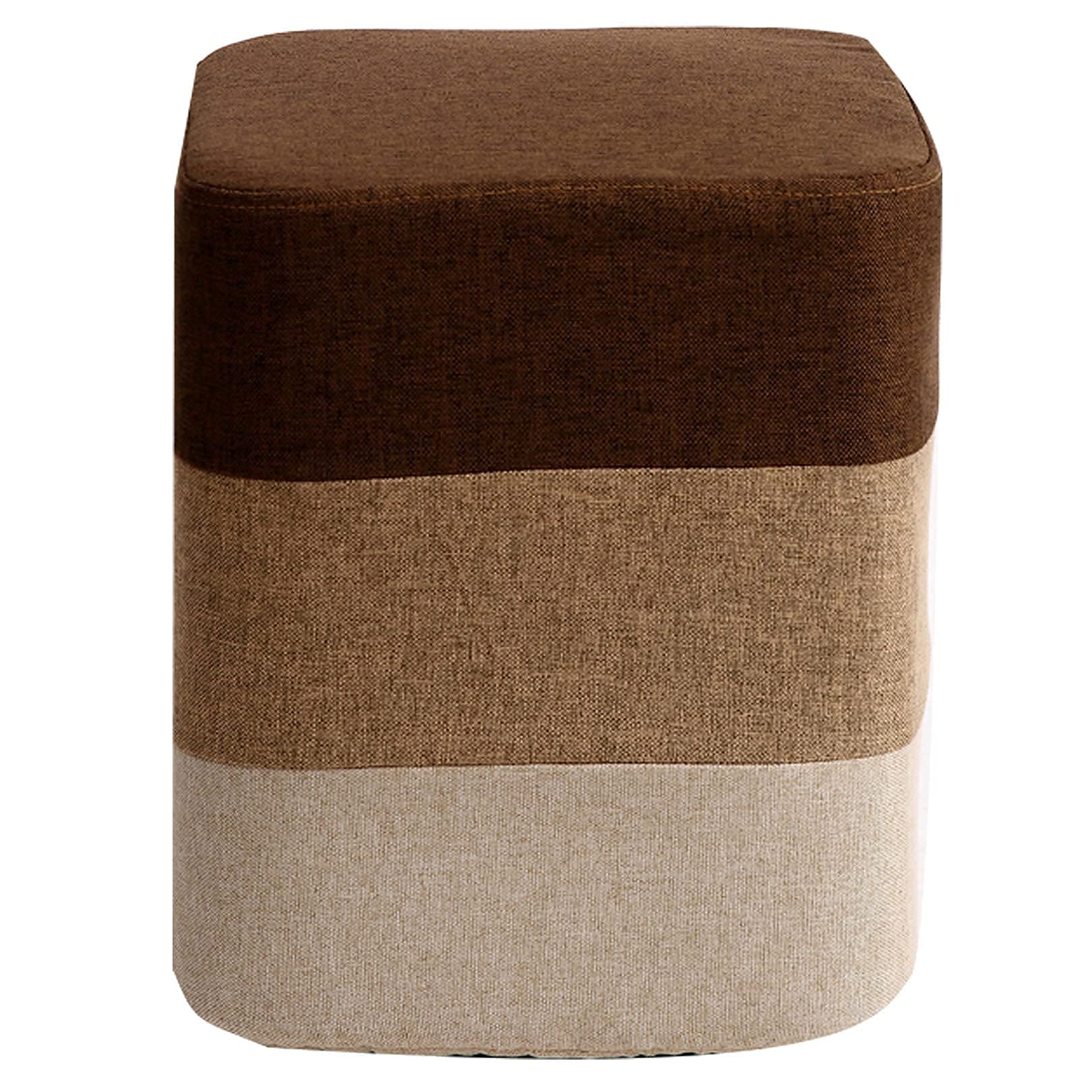 Tabouret de changement de chaussures marron pour aménager un couloir