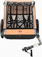 Vista 5 de Allen Remolque de bicicleta deportivo Hi-Viz para 2 niños, modelo ET2