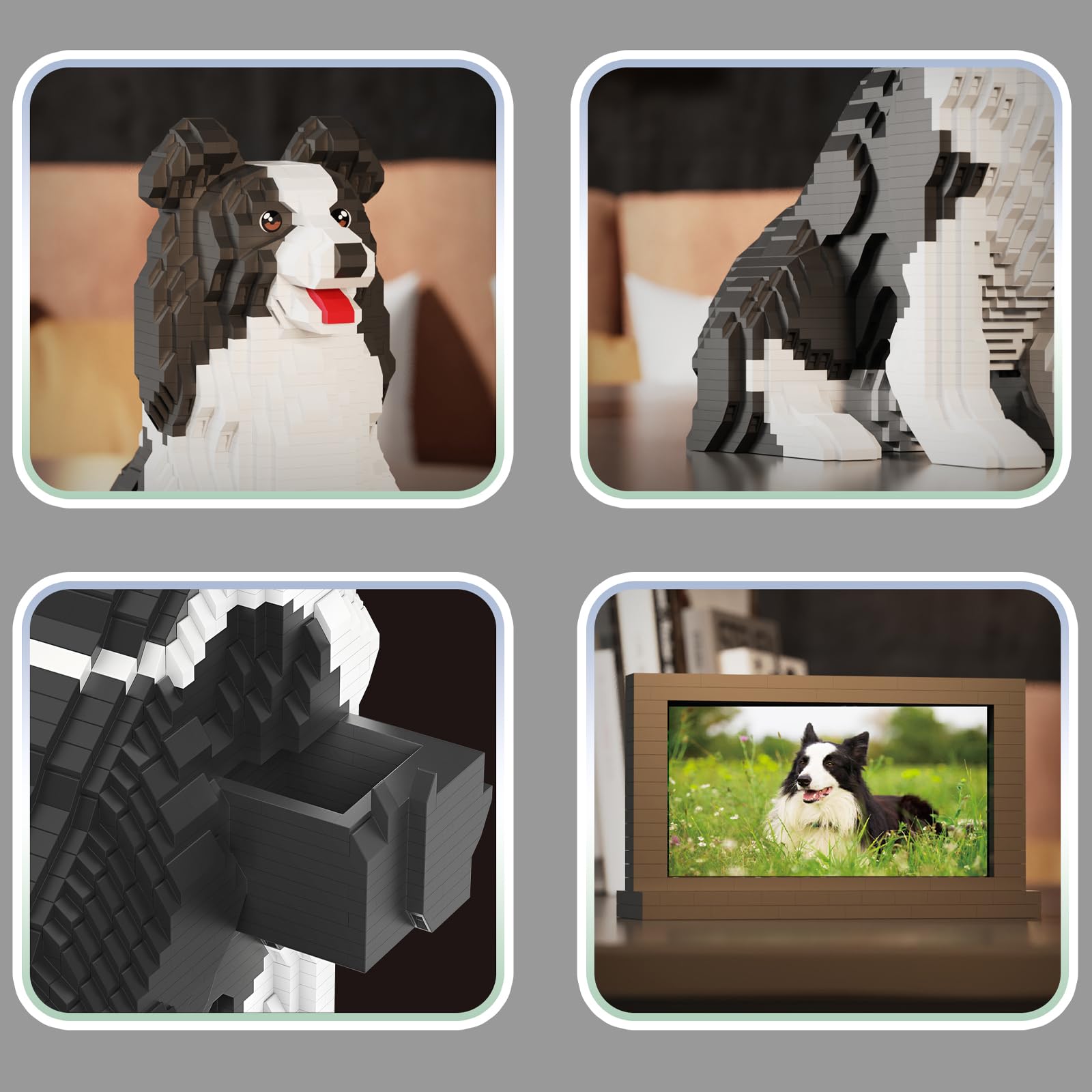 HJPLPXH Animal Dog Adorable Pet Collie Building Block Set - Secret Small Storage Box Inside! Ideal Toy for Dog Lovers & Adults - Image 3