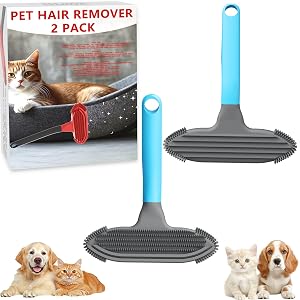 Pet Hair Removal Tool and Pet Hair Remover with 3 in 1 Silicone Cat Dog Hair and lint