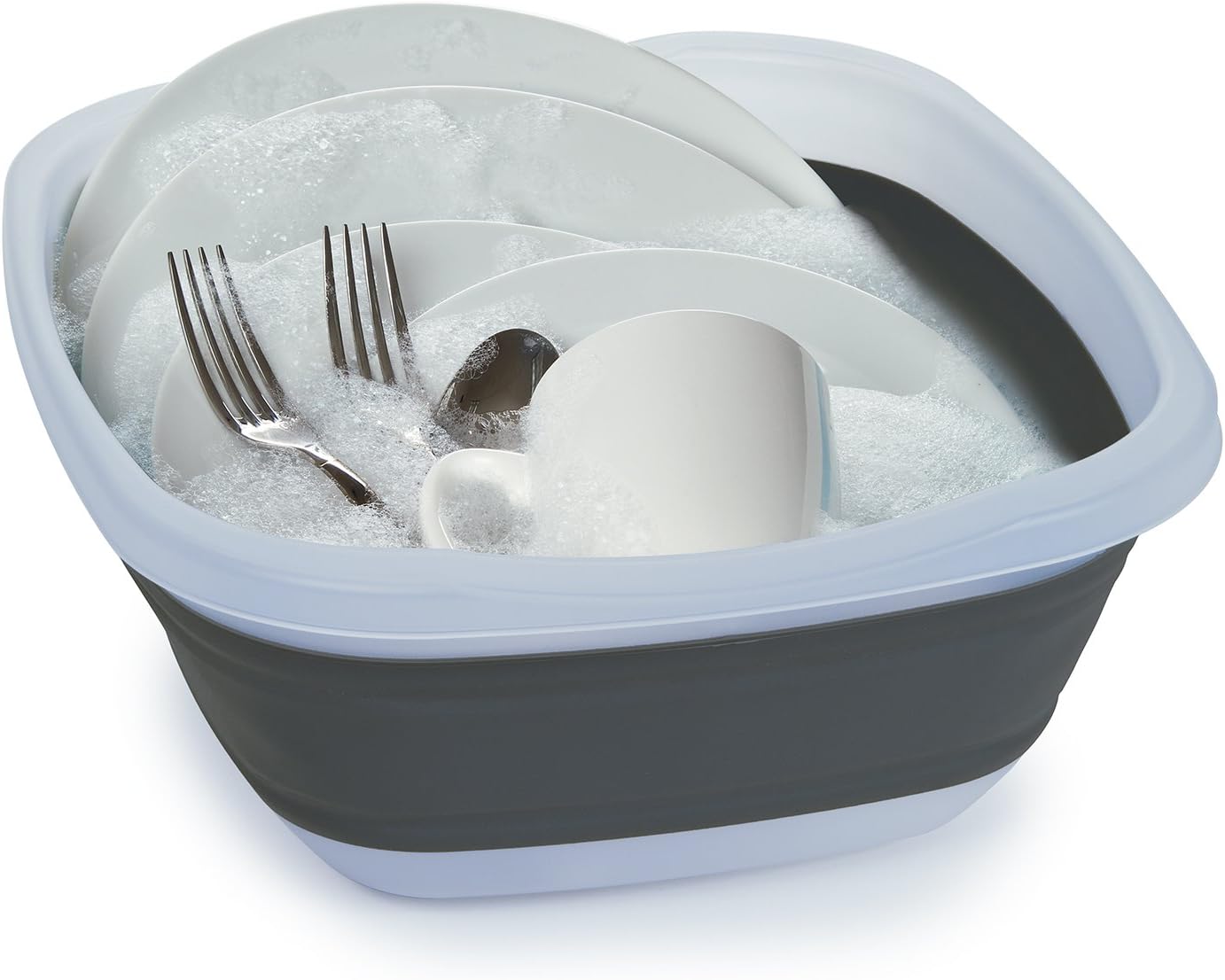 PREPWORKS Progressive Collapsible Dish Tub, Gray/Frost, 15 inches - Image 3