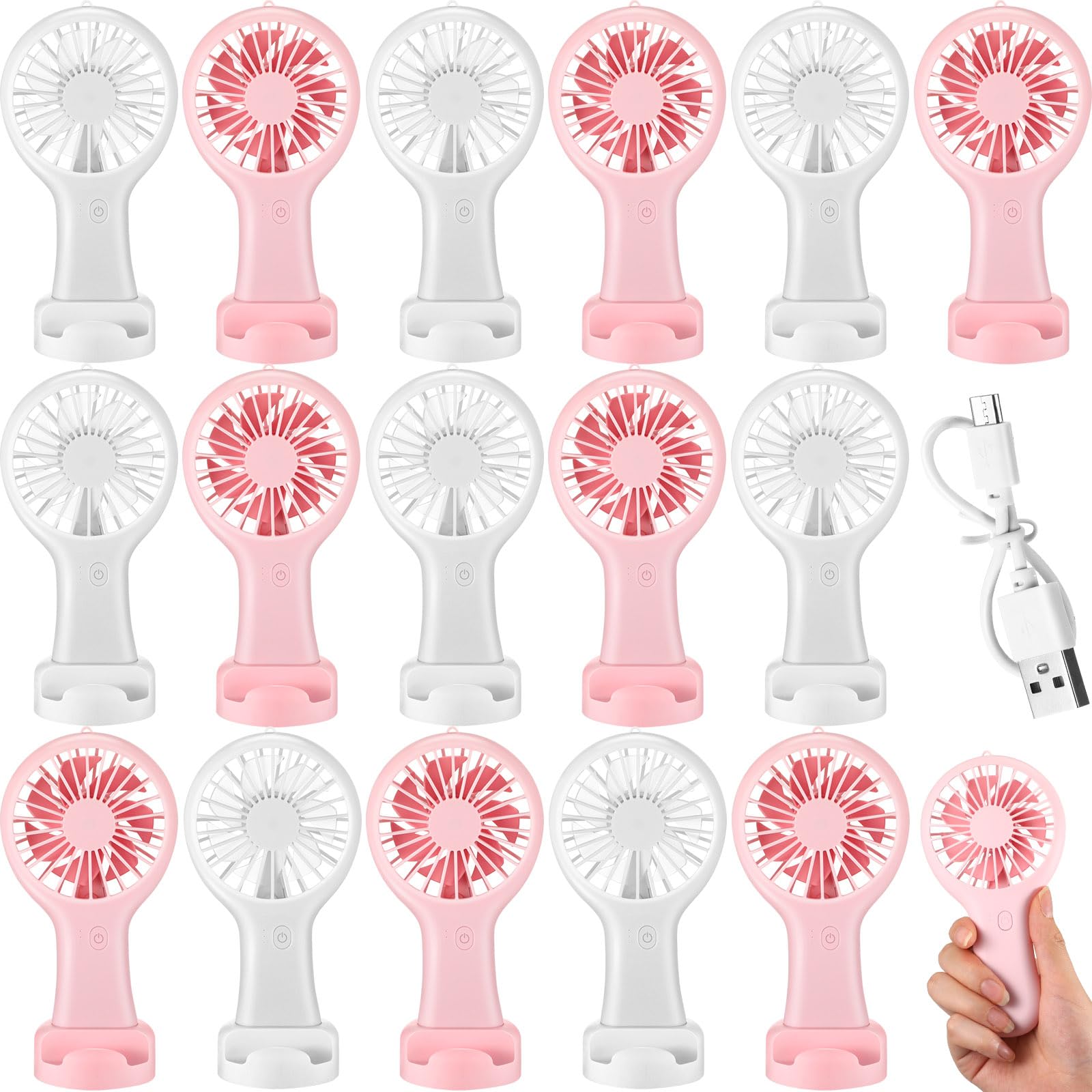Mini ventilateur USB Woanger en lot de 24 pièces avec 3 vitesses pour vos déplacements