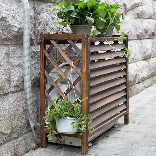 Miniatura 5 de exproyzk Panel de valla de privacidad para aire acondicionado exterior, caja de basura, esgrima de madera para patio trasero, estante de flores
