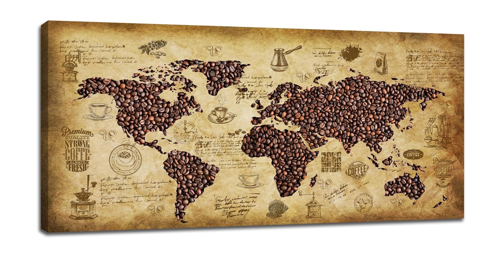 Amazon.co.jp: Beynepe コーヒーウォールアート ヴィンテージコーヒー