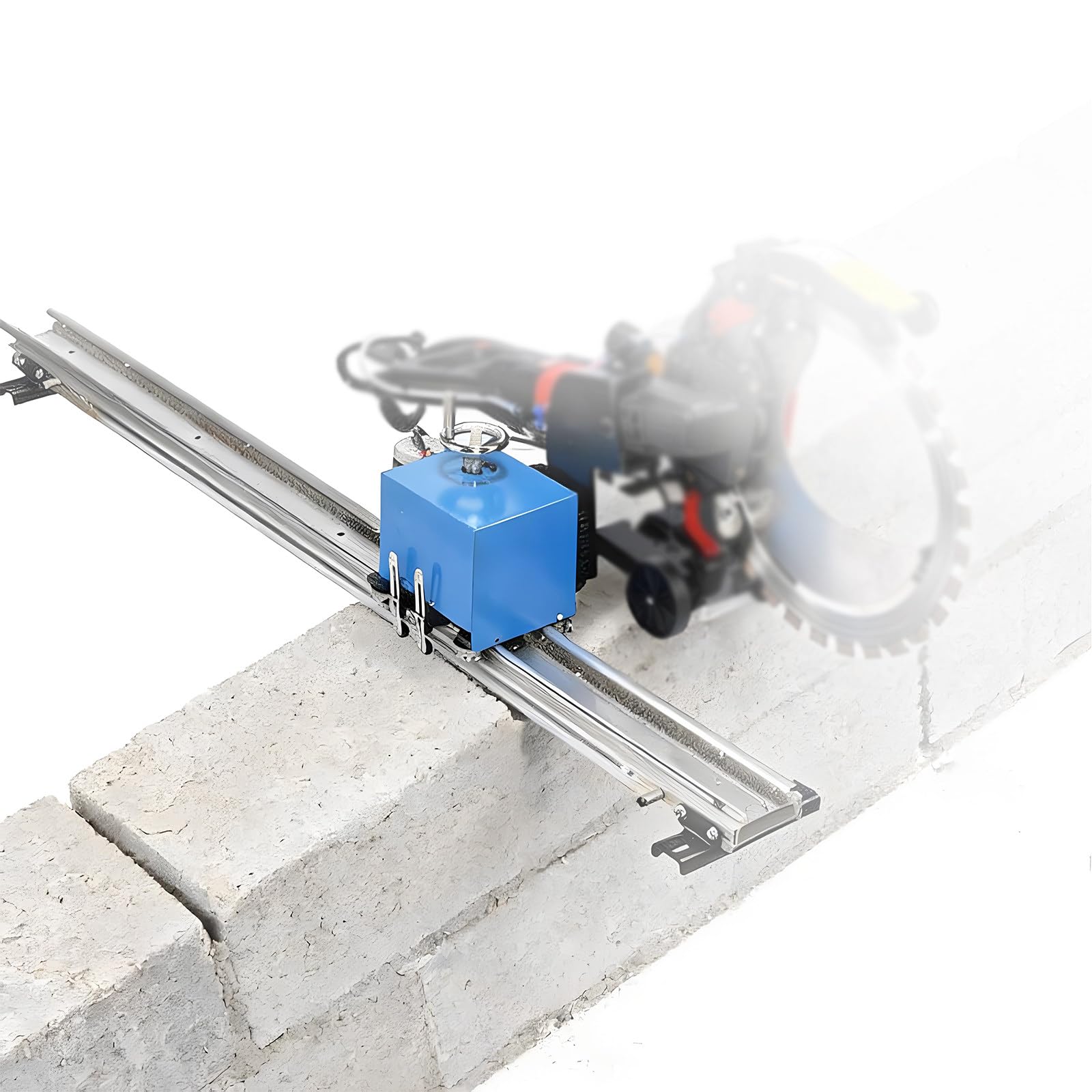 HuanSebesity Fully Automatic Wall Cutting Saw,Single Rail Electric Cutter,Adjustable Cutting Depth,One Button Lifting,Wall Mounted Ring Saw for Brick Wall,Concrete Block and Ceramic Tile 1.5m