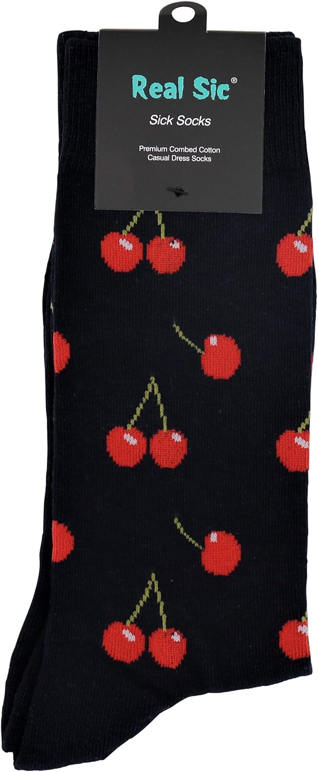 Real Sic Fun Socks for Men and Women - Cozy Cotton Dress Socks with Colorful Designs - Cool, Casual, Funky Farm Patterned - Image 4