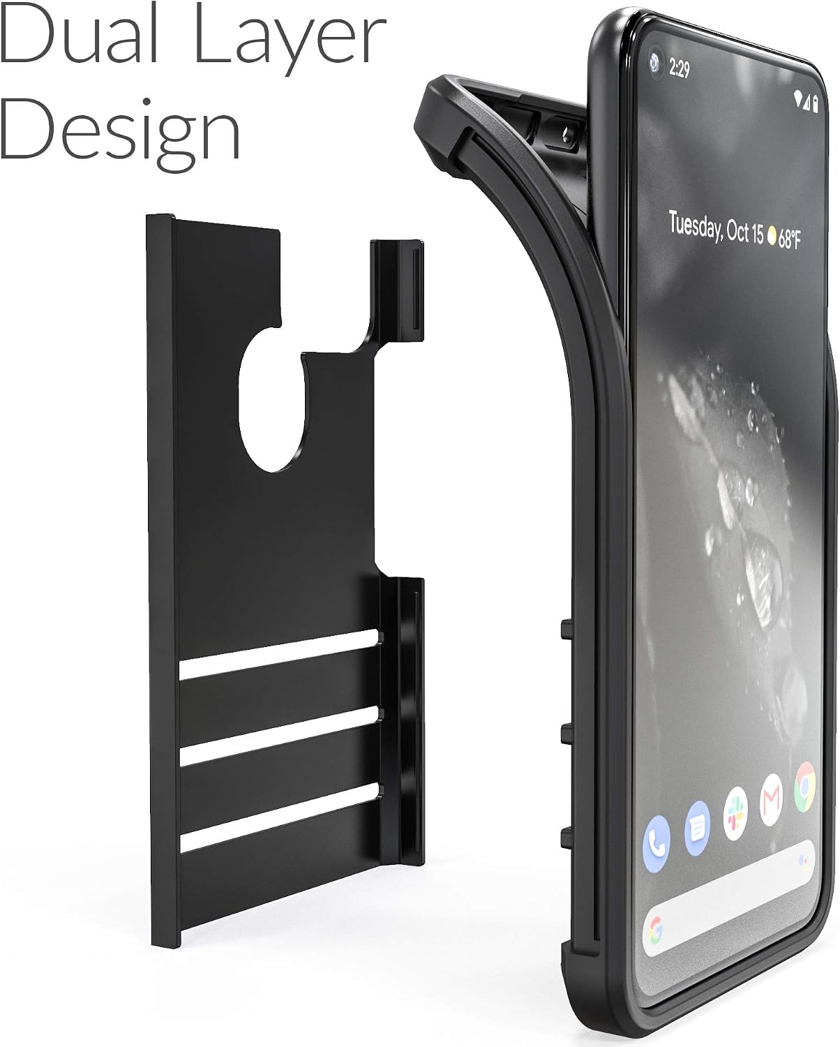 Crave Strong Guard for Google Pixel 5 Case, Shockproof Protection Case for Google Pixel 5 - Black