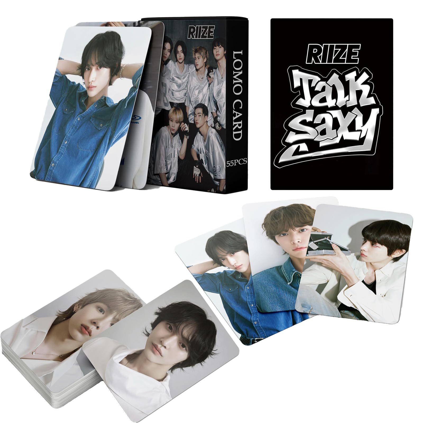 Amazon.com: FOURBOM Talk Saxy Phot卡55 件RIIZE PhotCards