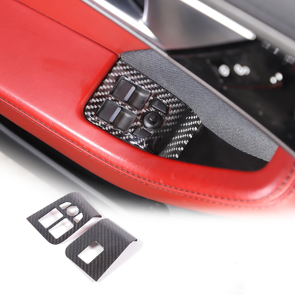 Autocollant interrupteur fenêtre voiture carbone Jaguar F-Type 2013-2022