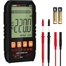 Digital Multimeter, Auto-Ranging Multimeter with AC/DC Voltage, AC/DC Current, Resistance, Capacitance, Frequency, Diode, Continuity and NCV Detection, with Data Hold, Backlight & Flashlight Design