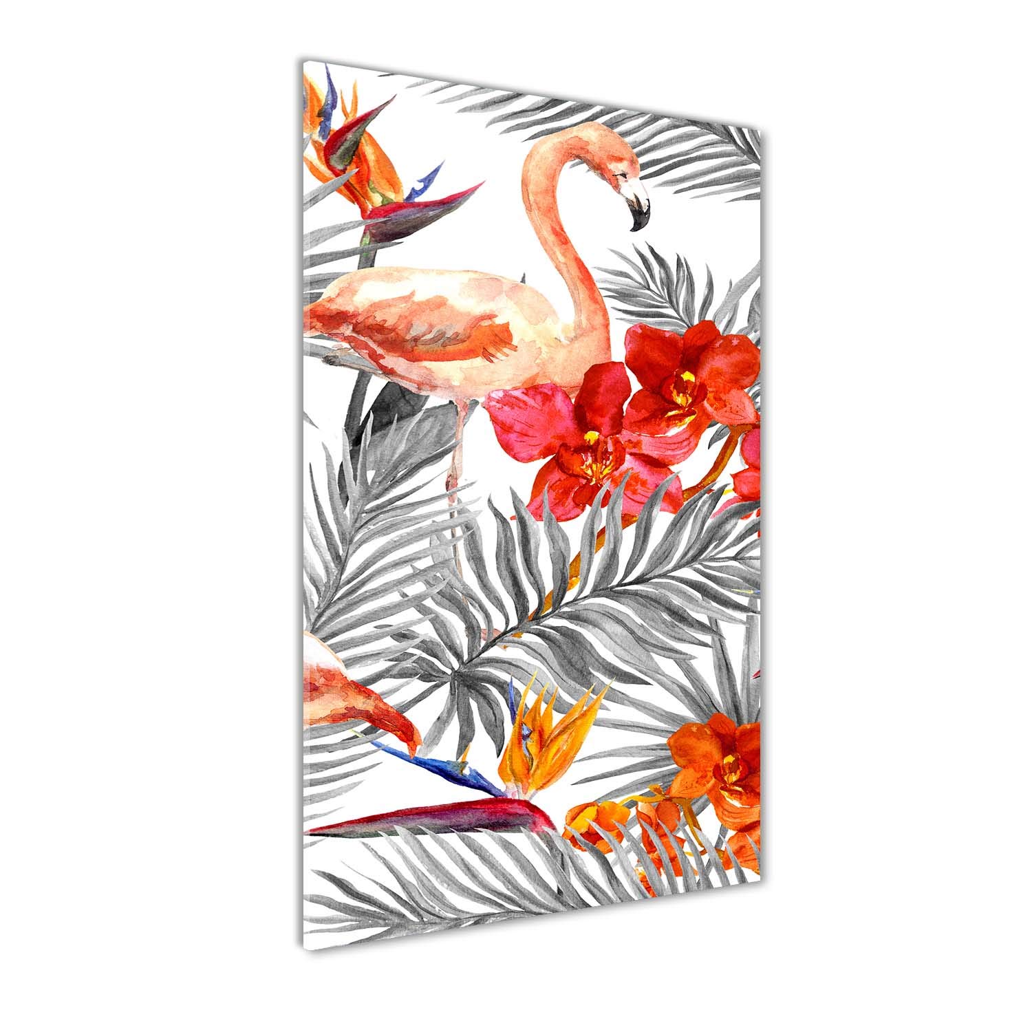 Impression sur verre flamants roses pour décorer une cuisine moderne