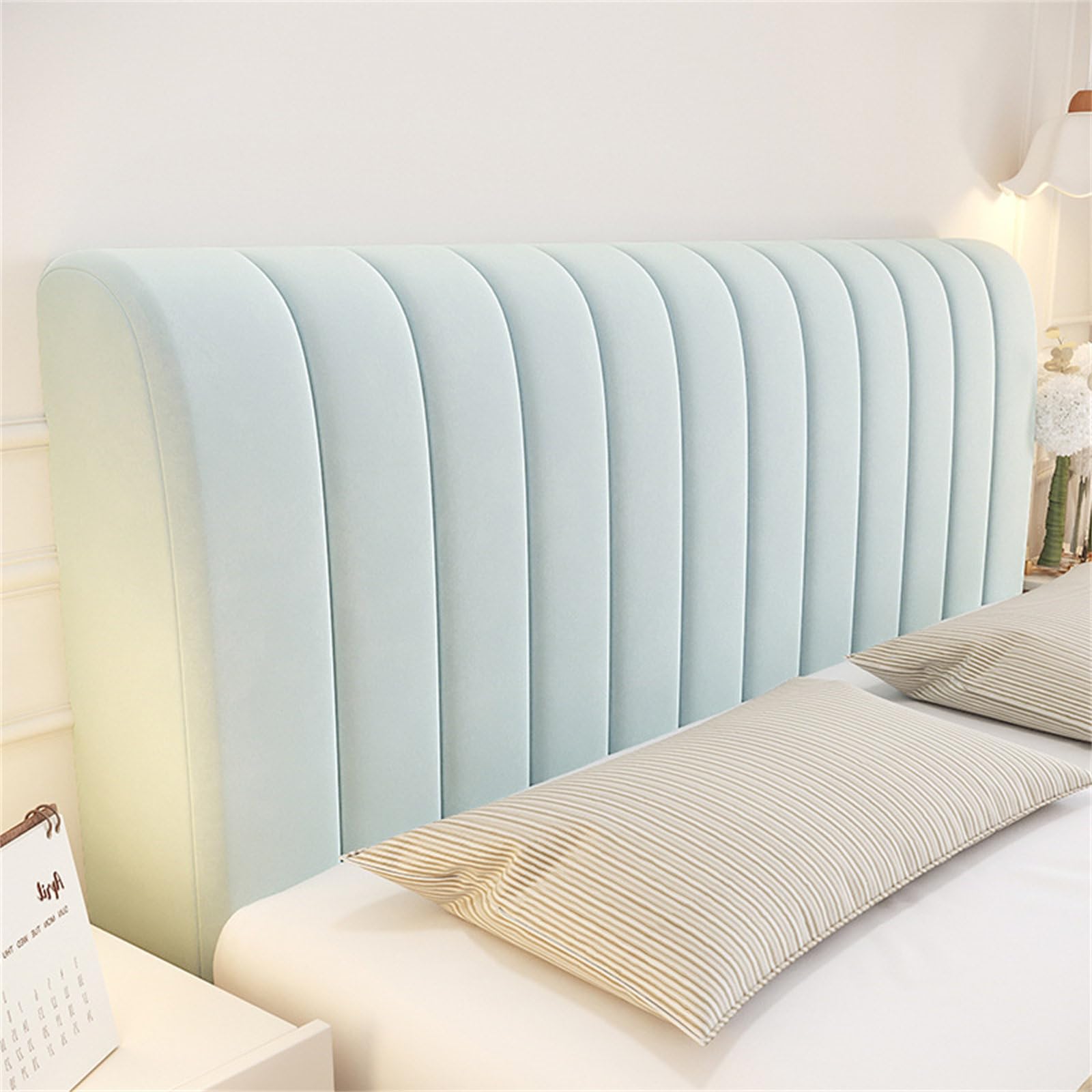 Chickwin Headboard Cover, Anti-Collision Headboard Cover, Elastic Headboard Protection Cover, Headboard Protector for Decoration (120 cm, Blue) โ image 1