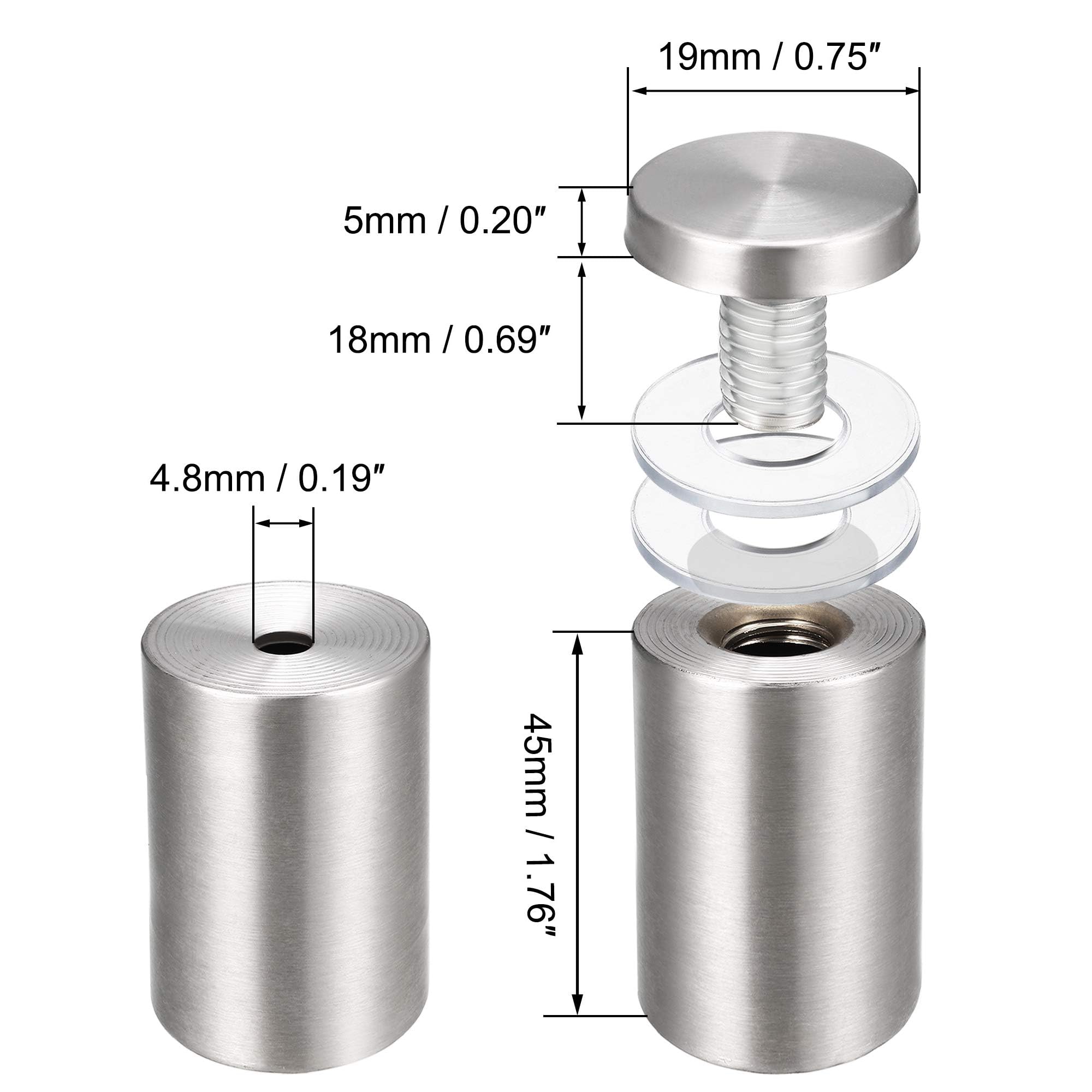TA-VIGOR 3/4 Dia x 2"(19x50mm) Acrylic Standoff Screws - Image 2