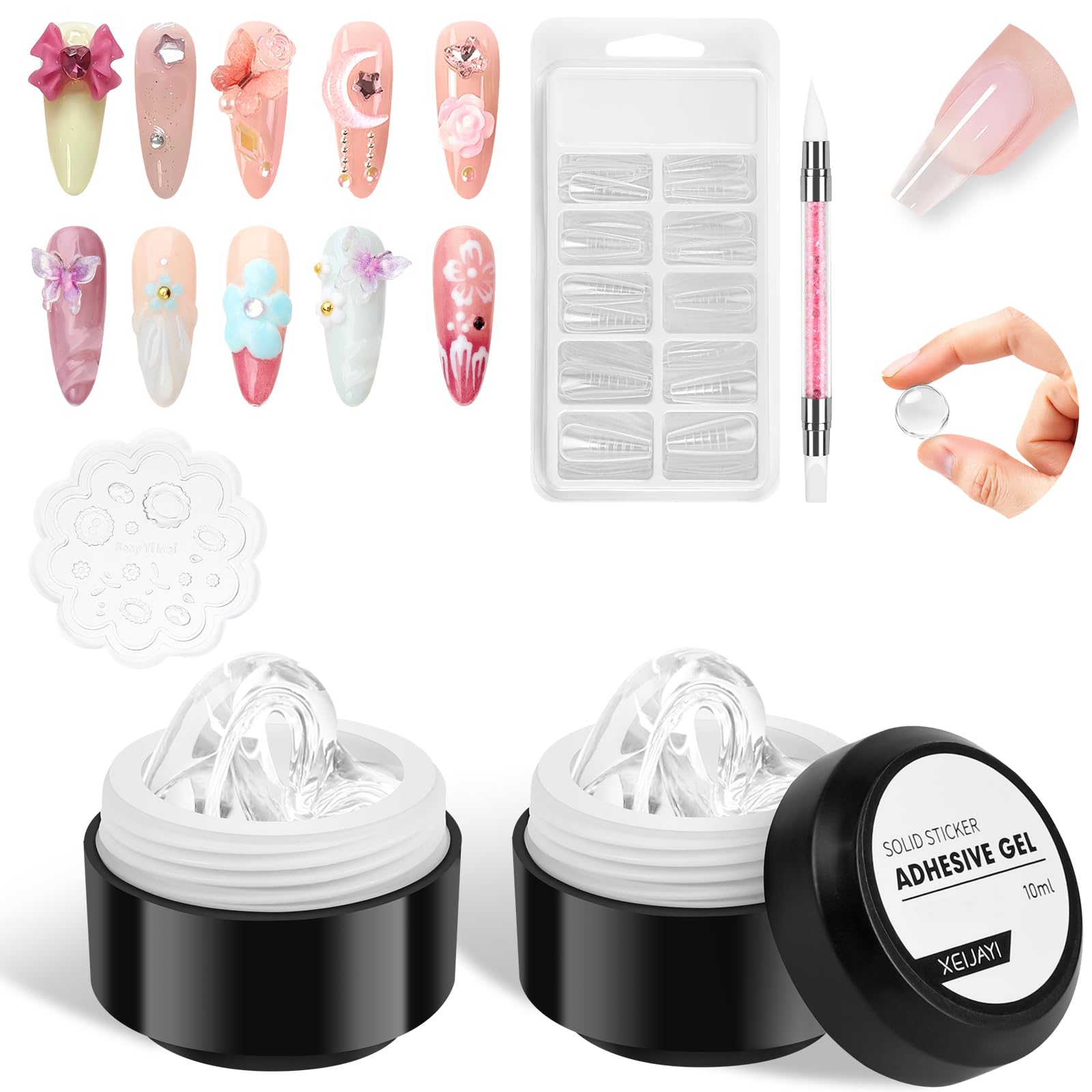 6er Set Builder Gel Für Nagelverlängerung – Langlebig, Glänzend, Formbar, Für Profis Und DIY Zu Hause