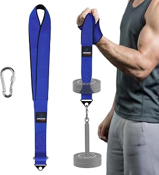 2 In 1 Arm Wrestling Training Strap Belt without Loading Pin, Hand Grip Arm Finger Wrist Forearm Strength Equipment for Barbell Plates, 3mm Neoprene Padded Weight Workouts Tools Suitable for Home and Gym Training