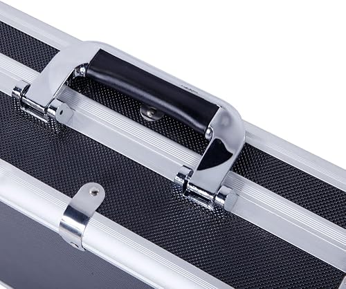 Miniatura 4 de Funda rígida protectora de aluminio para rifle de 53 pulgadas con espuma, resistente al agua y a prueba de aplastamiento, funda rígida para rifle