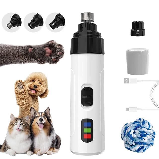 Britwritas Silent Groom Pro Nail Grinder, Rechargeable USB Charging Electric Pet Nail Grinder