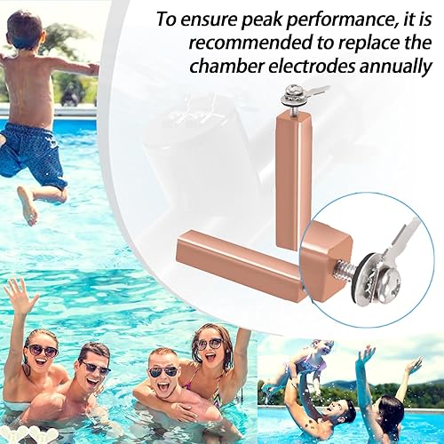 Miniatura 2 de Electrodos de piscina compatibles con cámara, electrodos de repuesto (0.5 pulgadas por 0.5 pulgadas por 2.5 pulgadas)