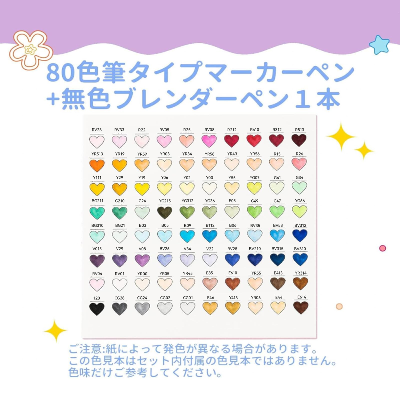 Amazon | Ohuhu イラストマーカー 筆タイプ 80色81本 プロ愛用