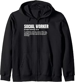 Funny Social Worker Problem-Solving Genius Definition Occupa Zip Hoodie