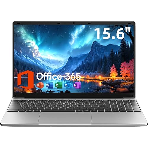15.6 Inch Laptop with Office 365, 4GB RAM, 128GB Storage Expandable 1TB, 5205U Processor, HD Display, Windows 11 Laptops Computer, Wi-Fi 5, BT4.2, Numpad, Type-C, for Business and Students.