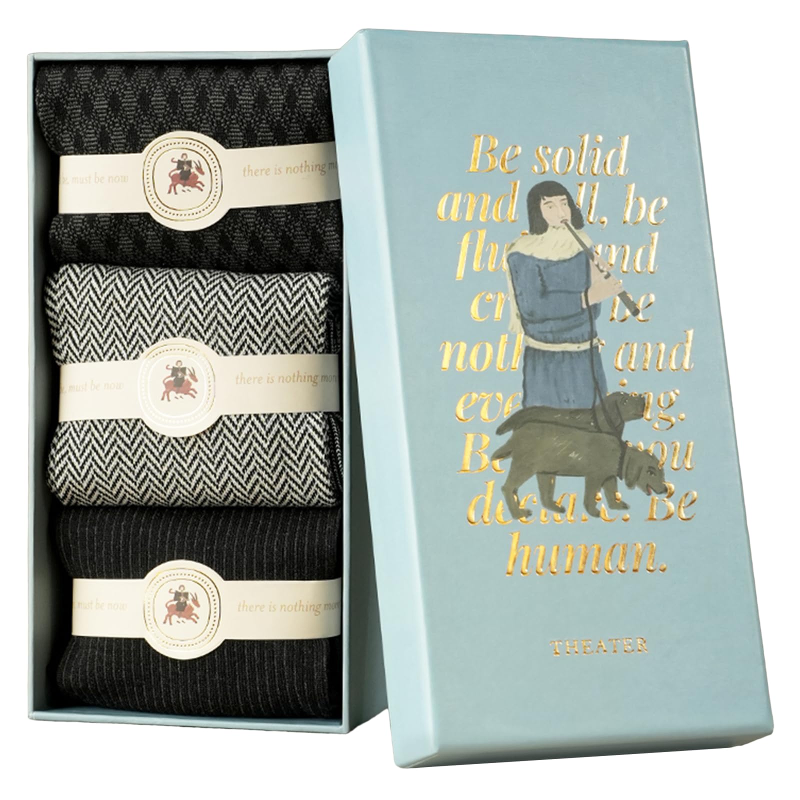 theater Men's Black Box of 3 Uno Socks-picture-19