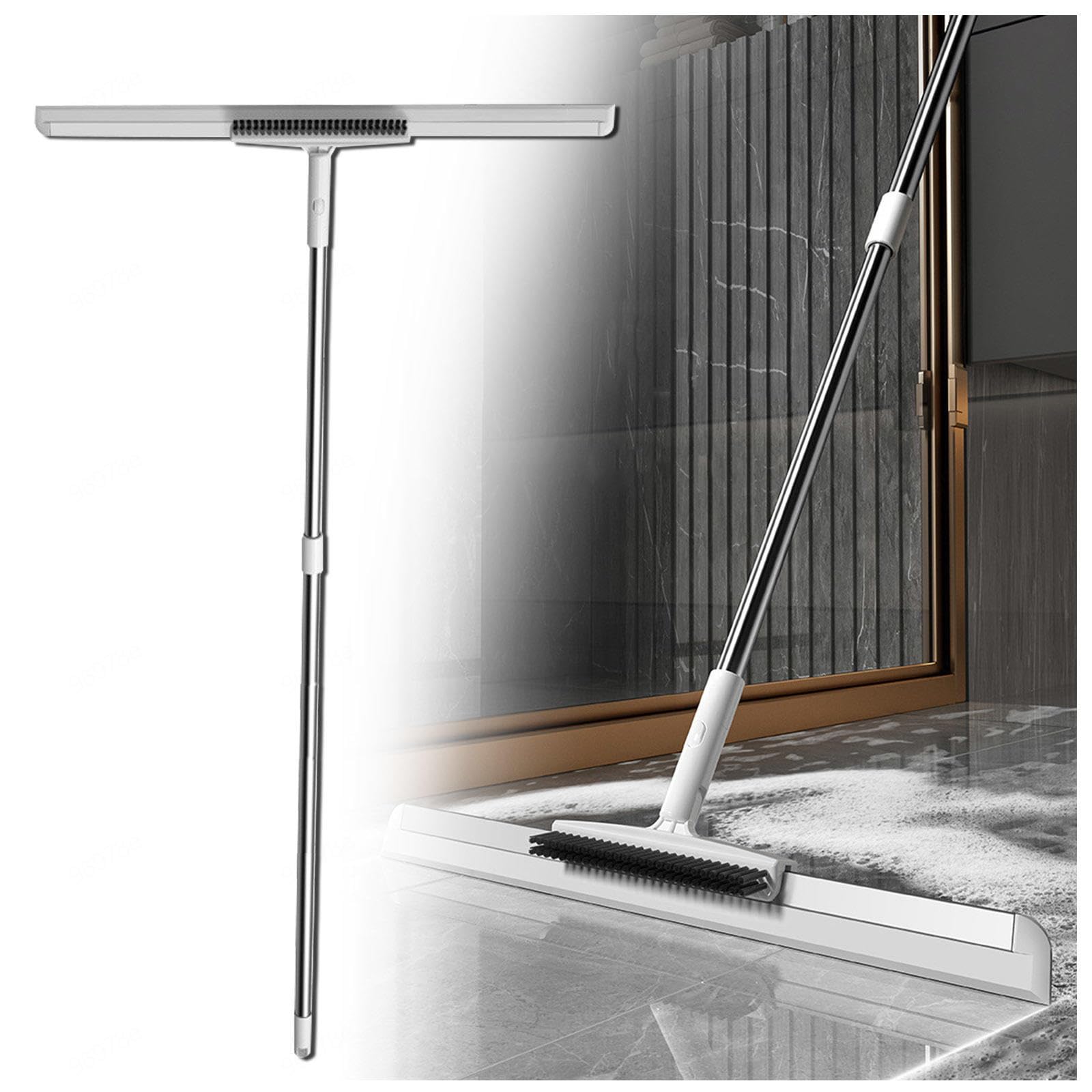 RRRYYYZZ Air Broom as Seen on Tv, with Brush and 2 Scrape, 49'' Adjustable Handle Magic Broom Sweeper, Rubber Brooms for Floor Cleaning for Smooth Floors,Rugs,Windows