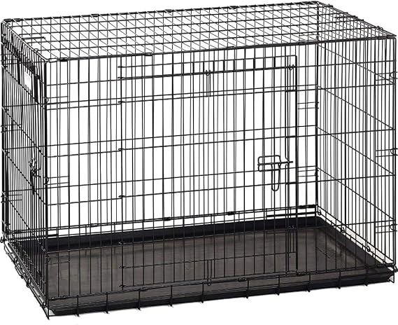 Precision Pet Products Two Door Great Crate Wire Dog Crate, 30 Inch, For Pets 30-50 Lbs, With 5-Point Locking System