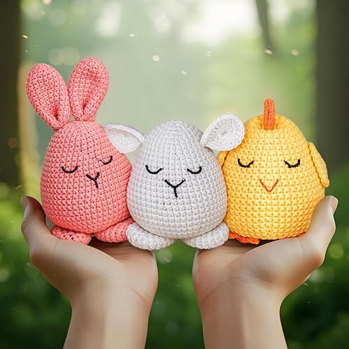 Crochetta Kit de ganchillo para principiantes, kit de inicio de ganchillo con tutoriales en video paso a paso, suministros de tejer de ganchillo