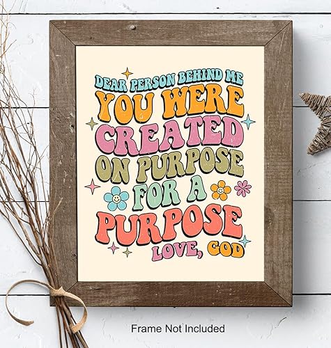 Miniatura 8 de Retro God Quotes Wall Decor - Trendy Boho-chic Wall Decor for Women, Girls - Religious Sayings positive Affirmations - 70s Hippie Christian