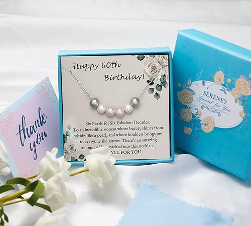 Miniatura 17 de Sereney Regalos de cumpleaños para niñas y mujeres, collar de perlas de plata esterlina como regalo de cumpleaños de 7, 9, 10, 11, 13, 15, 16, 18