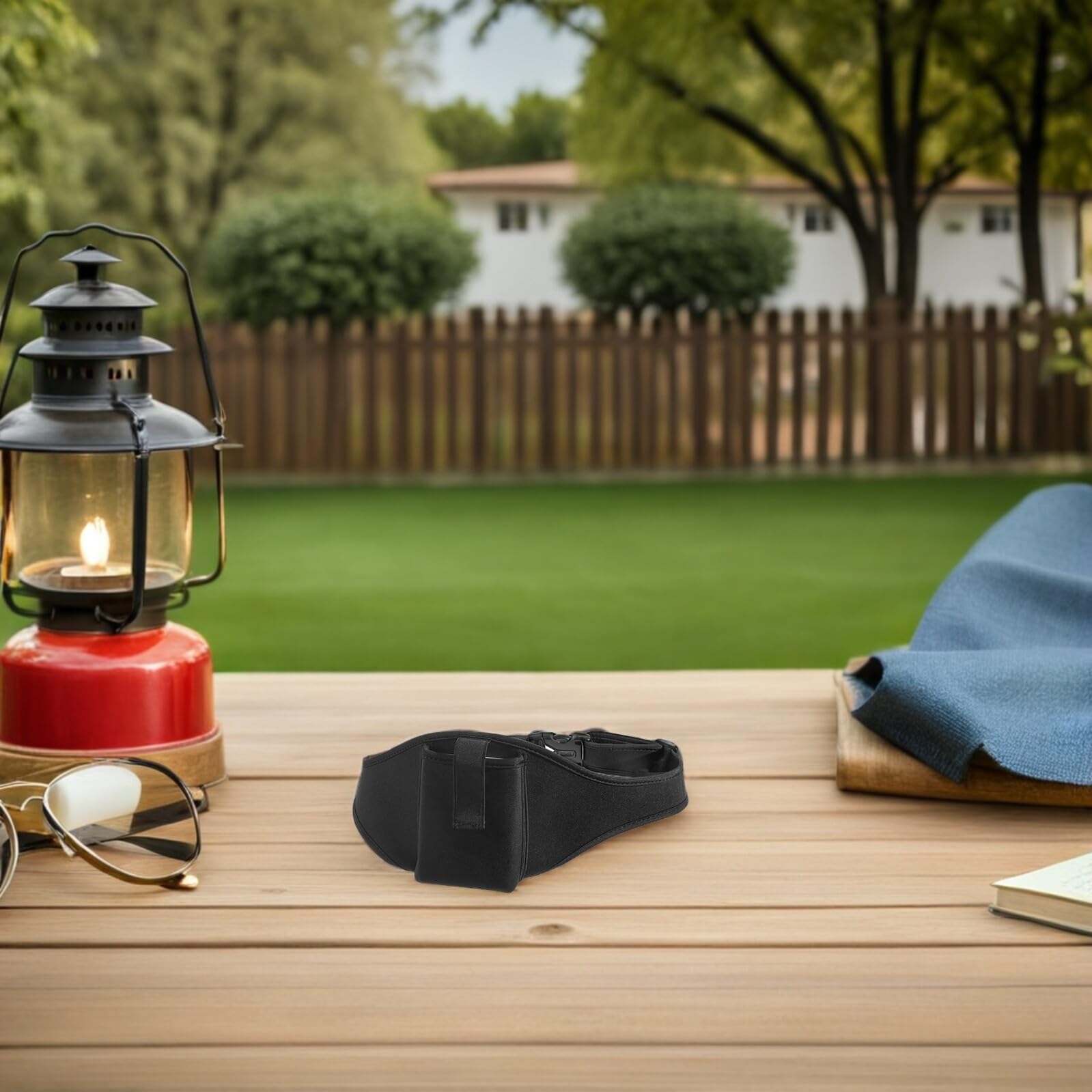 Abaodam Marsupio Sportivo da Corsa 3 Pezzi Borsa per Smartphone e Cintura Sottile Regolabile Marsupio Fitness Leggero per Ciclismo Jogging e Attività Outdoor