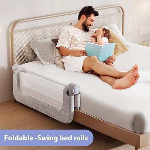 Miniatura 3 de Barandillas para cama de bebé para niños pequeños  Barandilla de cama para cama de tamaño Queen Full King Twin Litera tamaño cama altura ajustable y