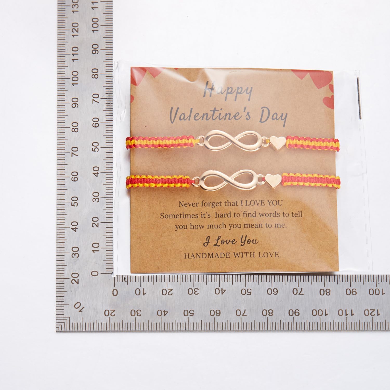 Simple Matching Braided String Rope Bracelets Handmade Love Heart Couple Relationship Friendships String Rope Bracelets Black Red Woven String Pinky Promise Gifts - Image 3