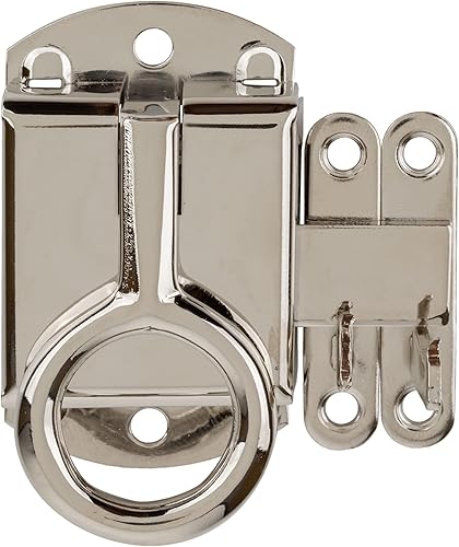 Miniatura 2 de Pestillo y captura de anillo de puerta de gabinete Wilson izquierdo de níquel  Armario antiguo, herrajes de reproducción de armario vintage