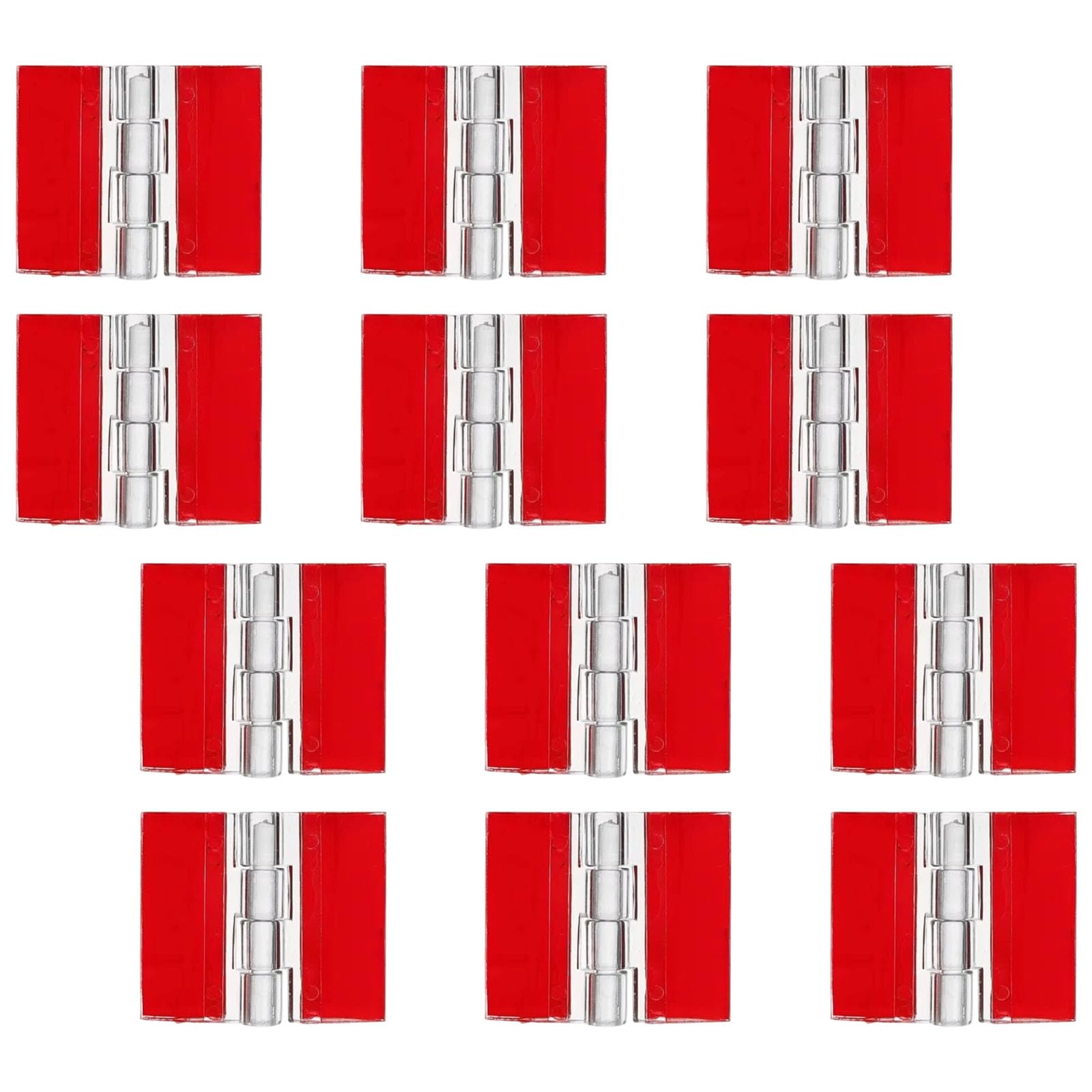 12pcs Piano Hinges with Strong Backing, Rotatable 275 Degrees, Ideal for Jewelry Cases & Decor Clear Hinge