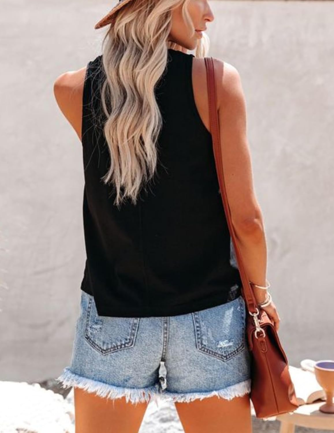 Zeagoo Womens 2026 Tank Tops Casual Crewneck Sleeveless T Shirts Loose Fit Summer Tunic Blouse - Image 4