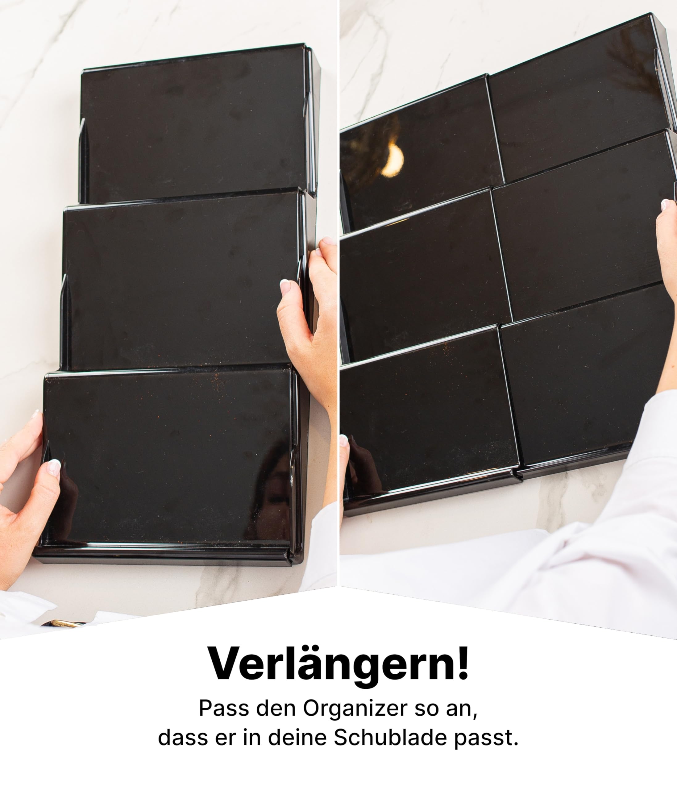 Deco haus® Gewürzregal Schublade [MIT 24 GEWÜRZGLÄSER & ETIKETTEN] - Gewürze Organizer - Gewürzeinsatz Schublade - Gewürzschublade Organizer mit Gläser - Schubladeneinsatz Gewürze