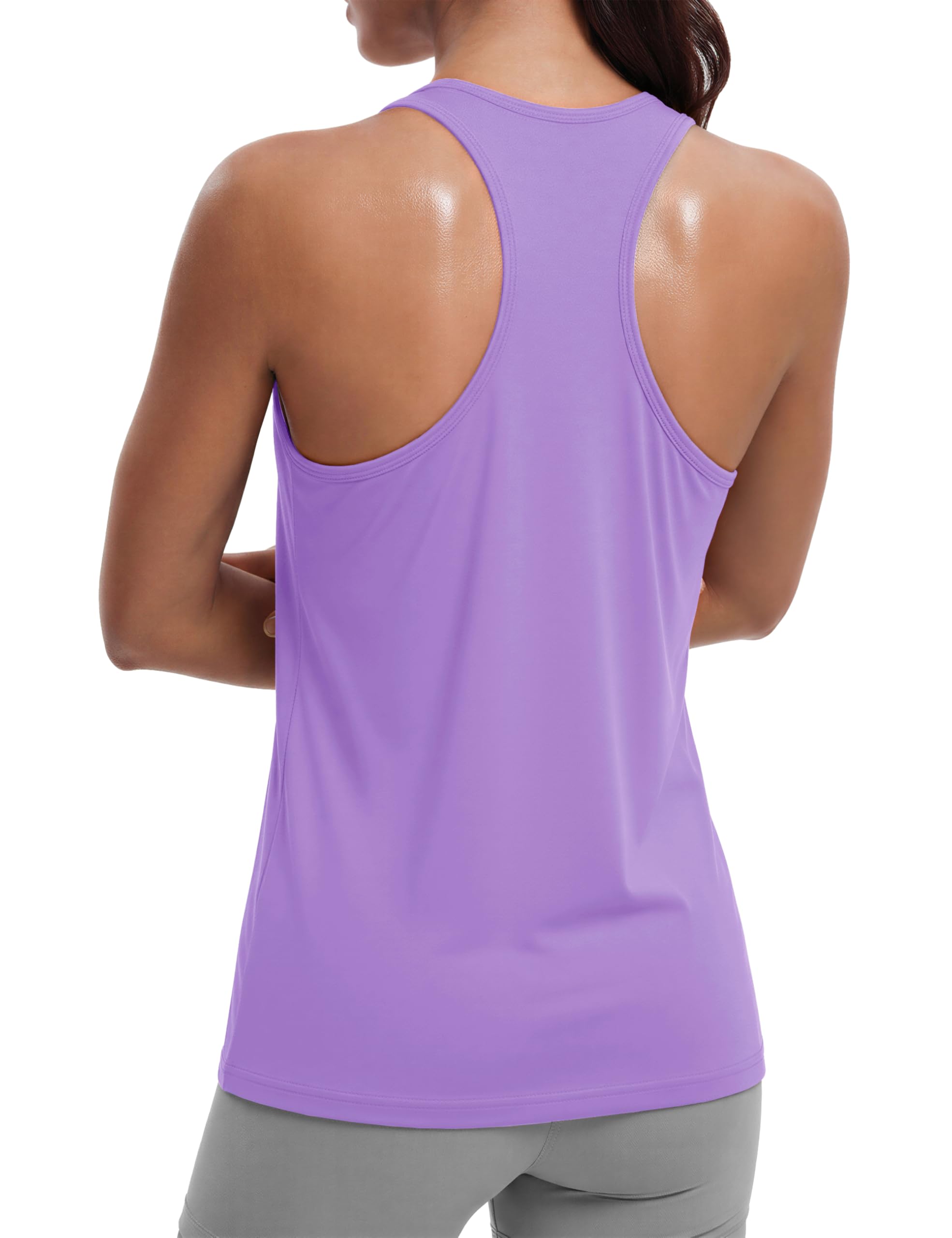 MAGCOMSEN Women's Workout Tank Tops Racerback Sleeveless Yoga Shirts Sun Protection UPF 80+ Gym Running Top — view 16