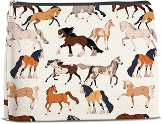Bolsa de maquillaje de caballo para mujeres, ...