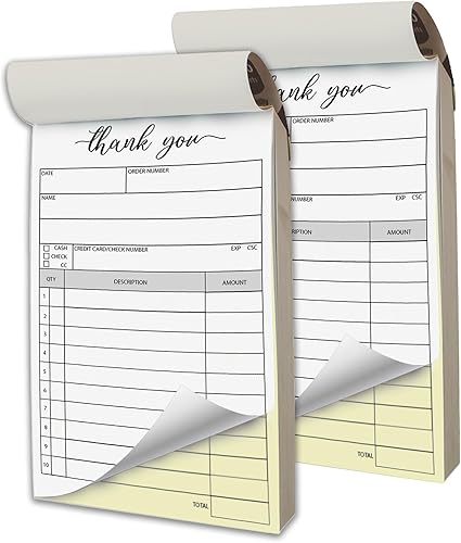 Miniatura 7 de Herzii Prints - Almohadilla de recibos, 3.4x5.5 de mano - Libro de recibos con copias al carbono - Libro de facturas para pequeñas empresas, libro