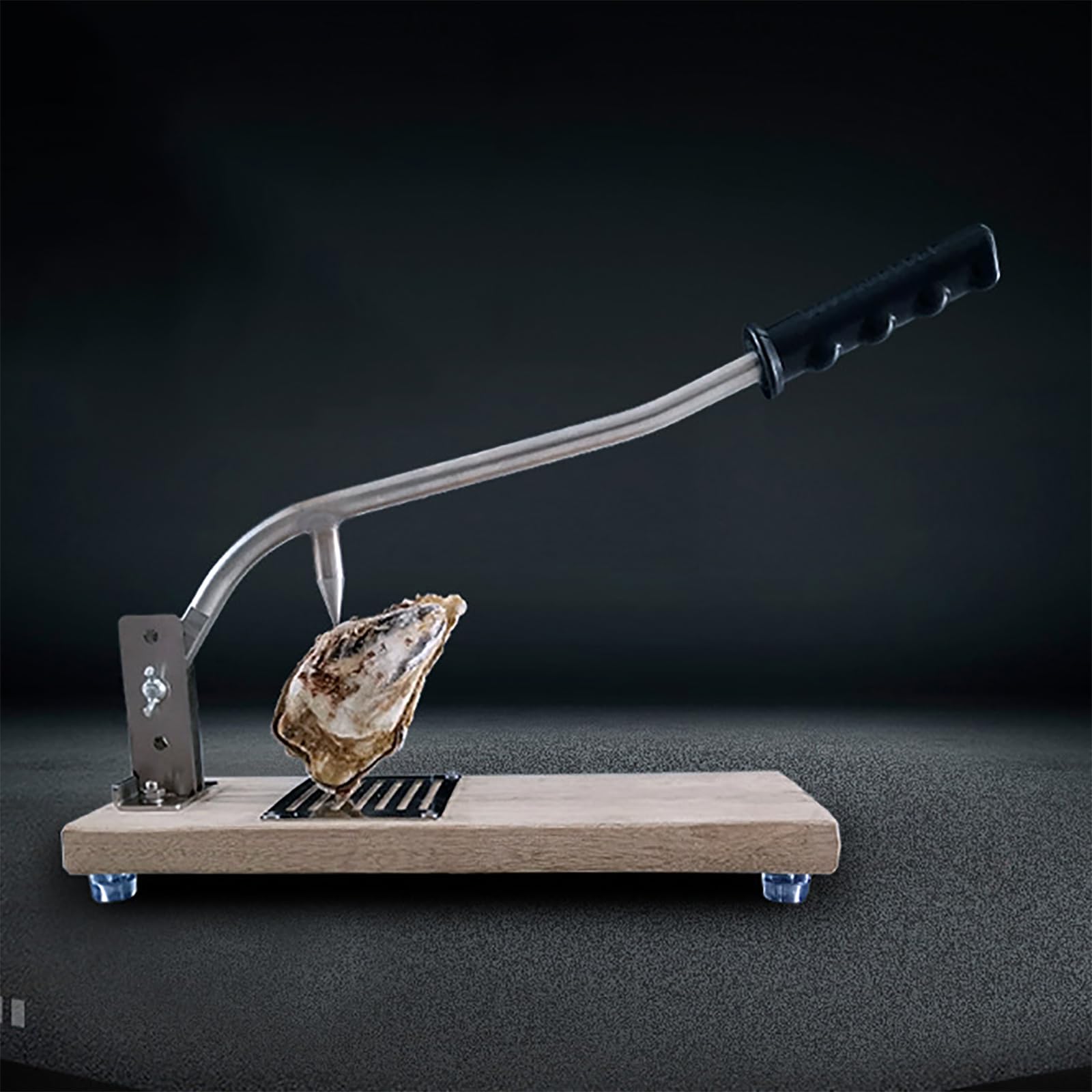 Cuchillo portátil para descascarar ostras, Herramienta para descascarar Altura Ajustable, abridor de ostras sin instalación, Cuchillo para ostras de Acero Inoxidable doméstico y Comercial