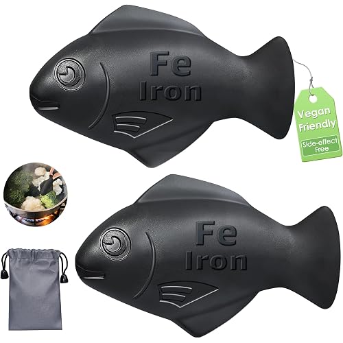 Iron Fish (2-Pack) – Natural Cooking Tool to Add Minerals to Food & Water, Safe & Reusable Supplement for Iron Deficiency, Anemia & Vegans