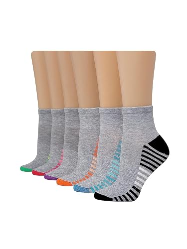 Hanes womens 6-Pair Comfort Fit Ankle Socks Casual
